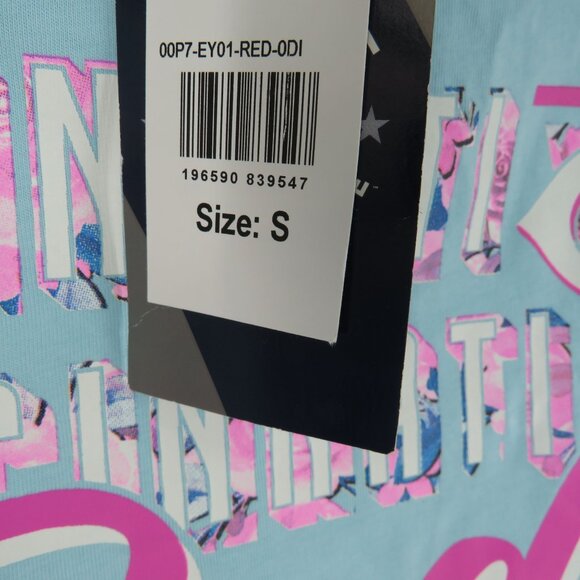 Cincinnati Reds Women's Blue Pink Graphic Tee Small NWT - Picture 5 of 6